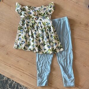 Posh Peanut Carolina Size 3T Top and Leggings Set